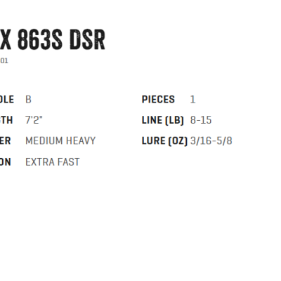 Cana Spinning G Loomis GLX 863S DSR