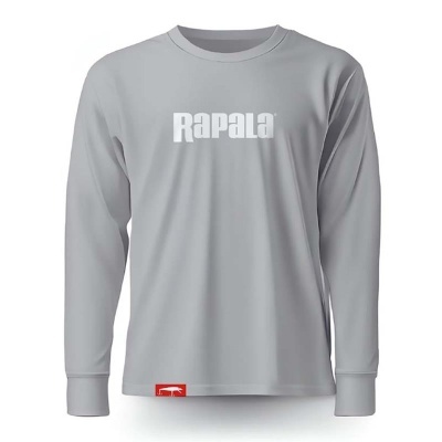 Rapala Grey White Logo Long Sleeve T-Shirt