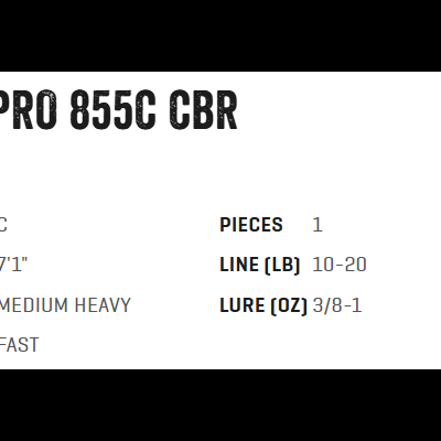 Cana Casting G Loomis IMX-PRO 855C CBR