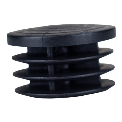 Tampão plástico preto redondo com lâminas horizontais