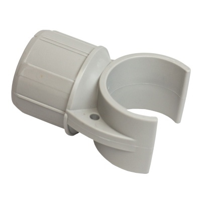 Suporte em plástico branco para tubo com design cilíndrico