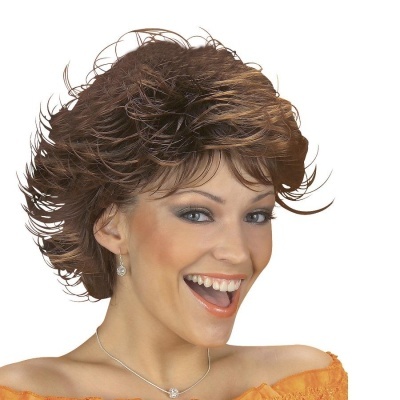 Peruca efeito molhado