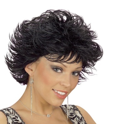 Peruca efeito molhado