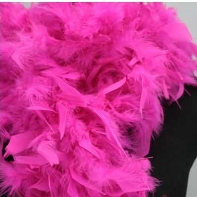 Boá de penas cor-de-rosa vibrante
