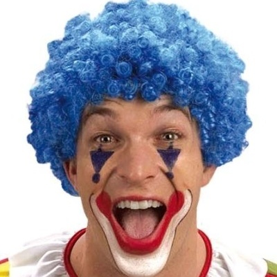 Peruca de palhaço encaracolada