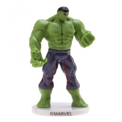 Figura colecionável do Hulk de plástico em fundo branco