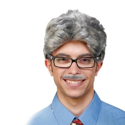 Peruca de Velho com Bigode