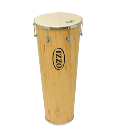 Tambor de madeira com logotipo IZZO