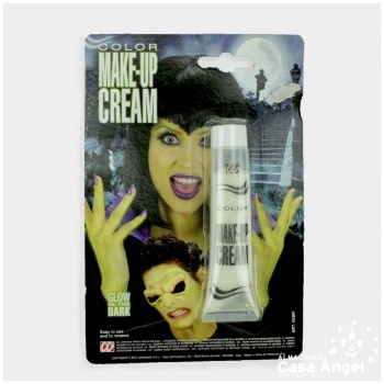 Embalagem de creme de maquilhagem colorido com brilho no escuro, tema Halloween