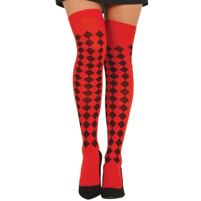 Meia-calça preta justa com losangos pretos estampados