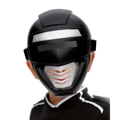 Máscara preto Power Ranger infantil