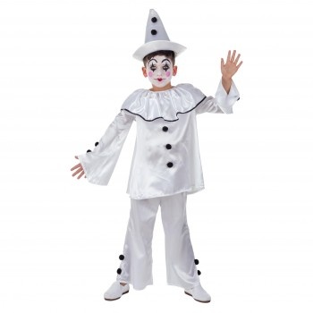 Palhaço Pierrot Branco Menino