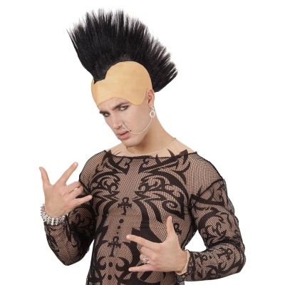 Peruca punk com crista