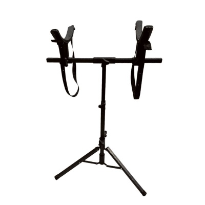 SUPORTE PARA REBOLO - ACABAMENTO PRETO - TIRAS DE COURO - DESMONTAVEL