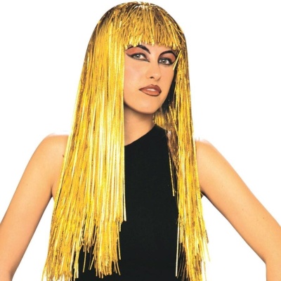 Peruca laser dourada