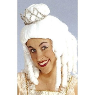 Peruca feminina vintage branca