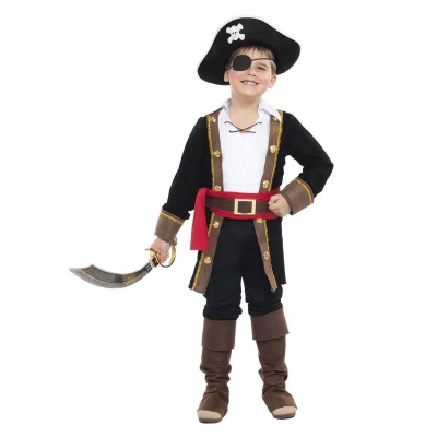 Pirata com Casaco Preto Infantil