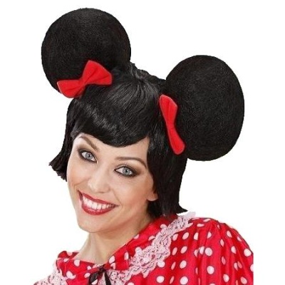 Peruca em formato de orelha de rato