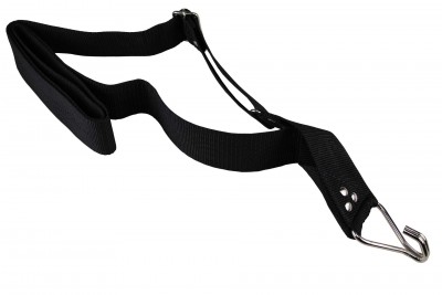 Cinta elástica preta com gancho metálico