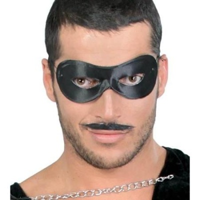 Máscara Pierrot em preto