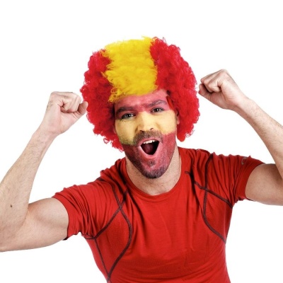 Peruca Amarela e Vermelha