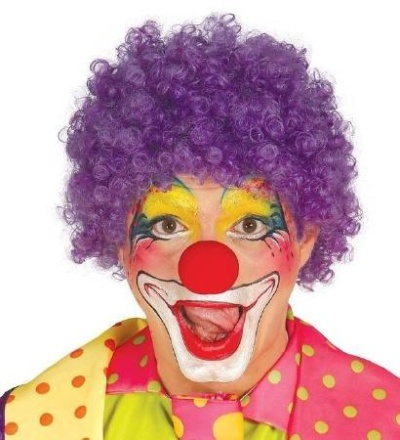 Peruca de palhaço encaracolada