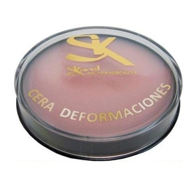 Recipiente de cera para cabelo SKorel Professional rosa com tampa preta