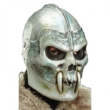 Máscara metálica estilo caveira com presas frontais