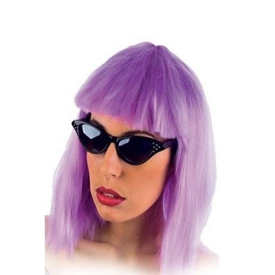 Peruca lilás com franja