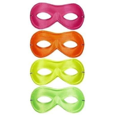 Máscaras em cores fluorescentes
