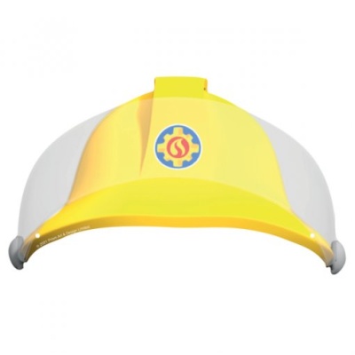 capacete de proteção amarelo com visor transparente e logótipo central