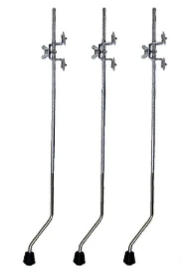 PÉ DO SURDO COM SUPORTE (CONJUNTO COM 3) – CROMADO - GOPE