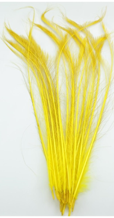 Pena de pavão real espada colorida 80cm