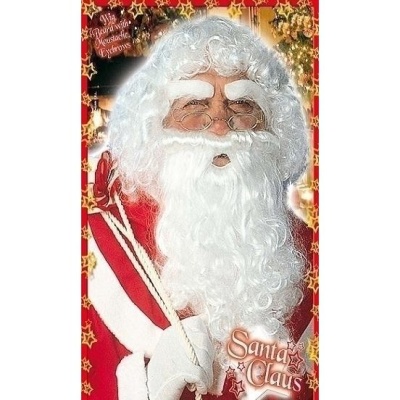 Peruca e barba brancas Pai Natal