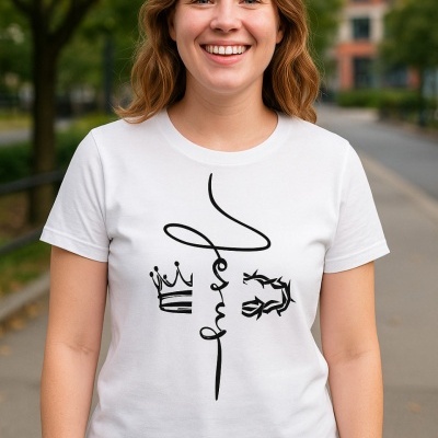 t-shirt manga curta Branco   13