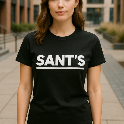 T-shirt SANT´S Manga curta Preto Feminina 06