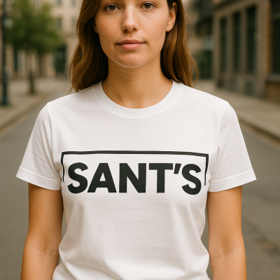 T-shirt SANT´S Manga curta Branco Feminina 05