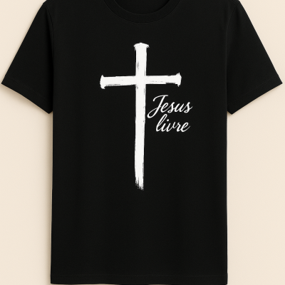 t-shirt manga curta Preto 16 Jesus Live
