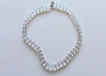 Colar de Cristal de Rocha (42cm - bolas de 8mm)