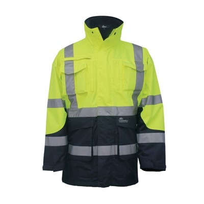VIZWELL PARKA DE ALTA VISIBILIDADE BICOLOR COM BLUSÃO INTERIOR AMOVÍVEL