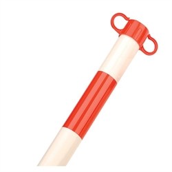 CLS POSTE PLAST. SINAL. BRANCO/VERMELHO 90 CM Ø 4 CM