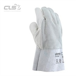 GLOVA LUVA DE SOLDADOR MISTA DE PELE/CRUTE DE VACA COM PUNHO DE 7 CM