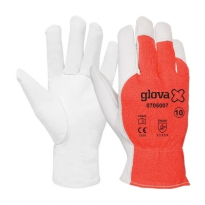 LUVA ALGODAO/PELE CABRA - GLOVA