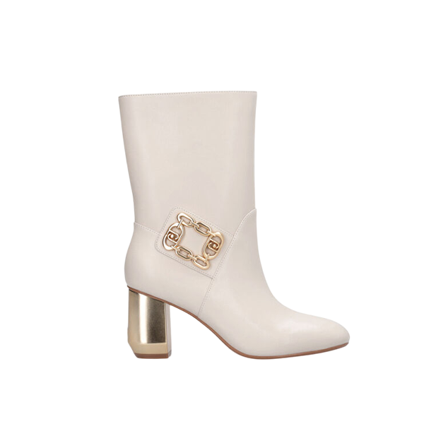 Liu Jo :: Botins brancos com pormenor dourado Liu Jo :: Botins brancos com pormenor dourado