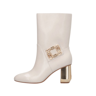 Liu Jo :: Botins brancos com pormenor dourado Liu Jo :: Botins brancos com pormenor dourado
