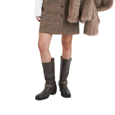 Liu Jo :: Botas texanas em couro castanho