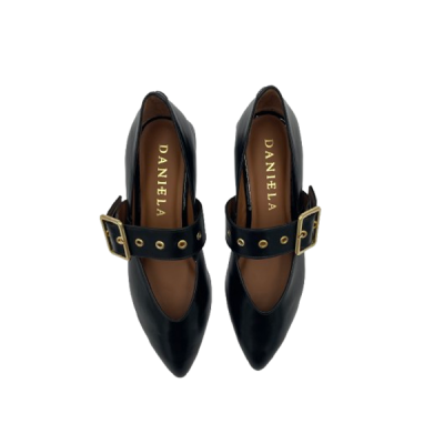 DANIELASHOES :: Sapato Bufalino Negro com fivela