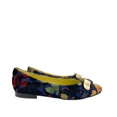 INVOGUE :: Sapatos Flores Azuis