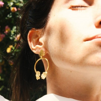 Open Graphite Earrings