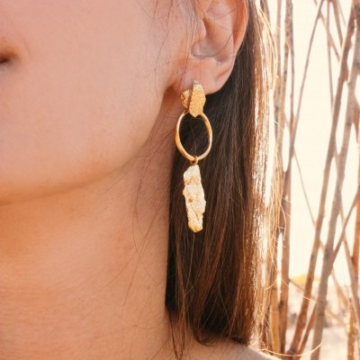 Long Graphite Earrings